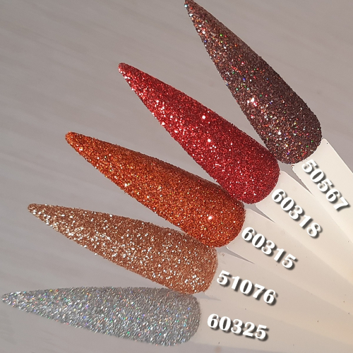 Preview: Glitter lose Nageldesign Pulver Glitzer Lila Rot Braun